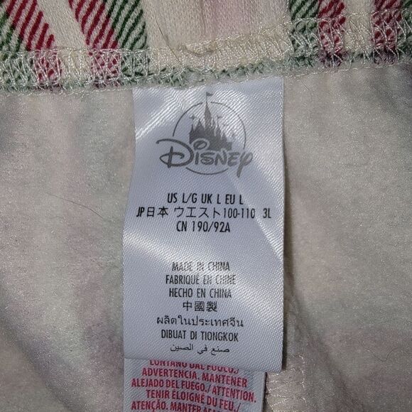 Disney Adult Lounge Pants Donald Duck Holiday Plaid Jogger Sweatpants Large - Picture 6 of 8